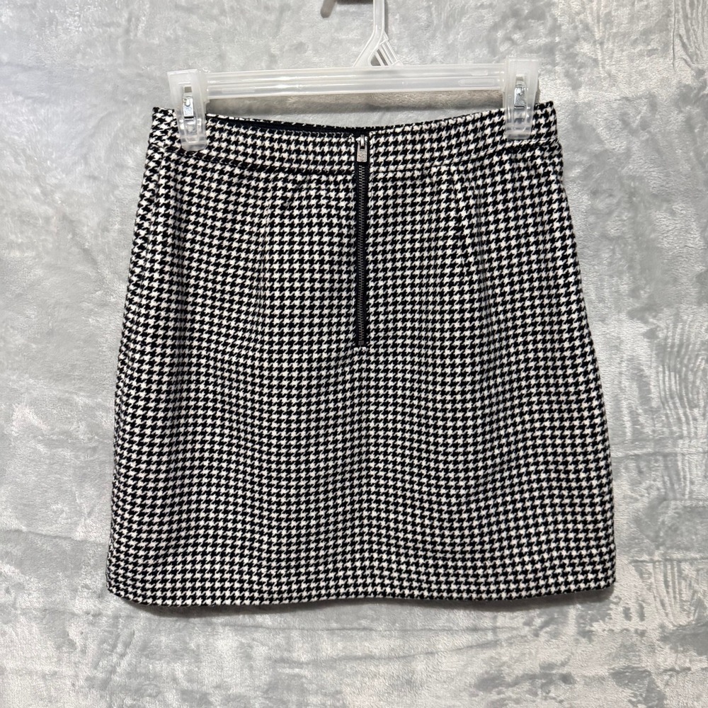 Hollister Mini Skirt Womens Small Black White Houndstooth Ultra High-Rise NWT - Picture 2 of 8